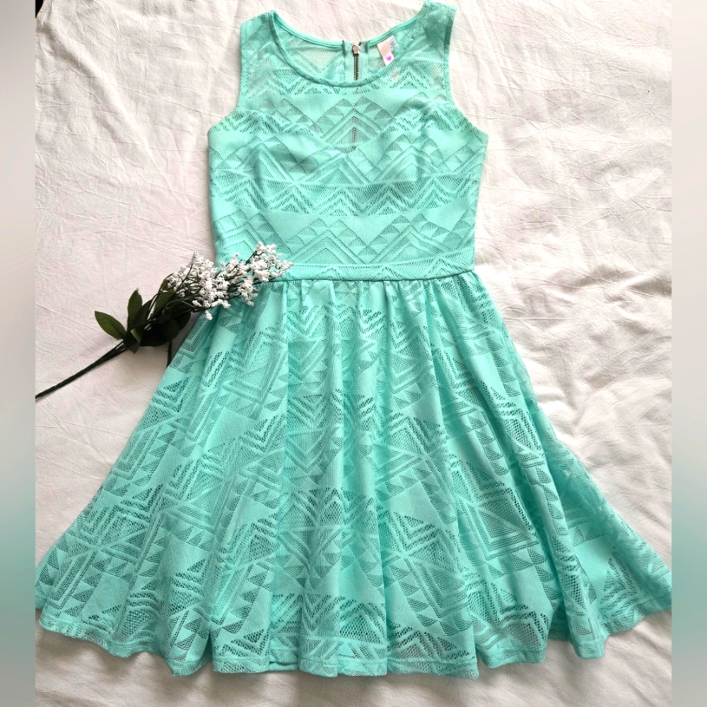 Light Teal Green Sleeveless Short  Party Dress Size XS